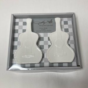 Dolly Parton ceramic guitar salt and pepper shaker New in box